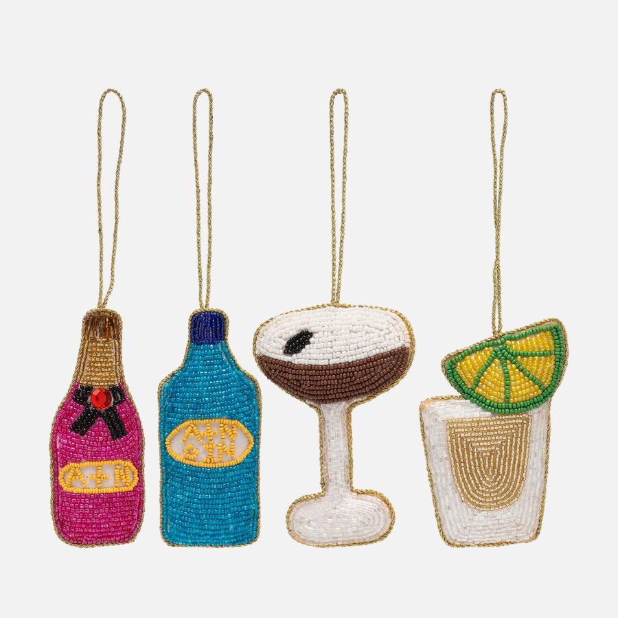 Anna + Nina Cocktail Ornament Set of 4