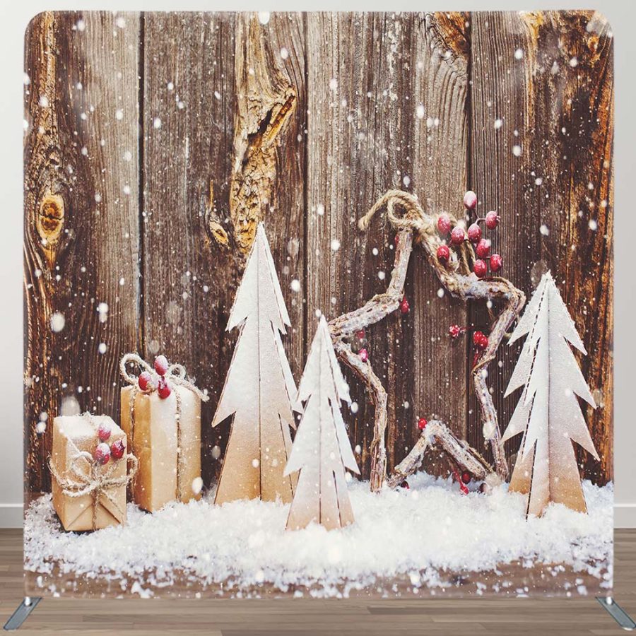 Aperturee Christmas Winter Wooden Photo Booth Fabric Backdrop | Christmas Background Photography | Christmas Photo Backdrop | Diy Christmas Backdrop