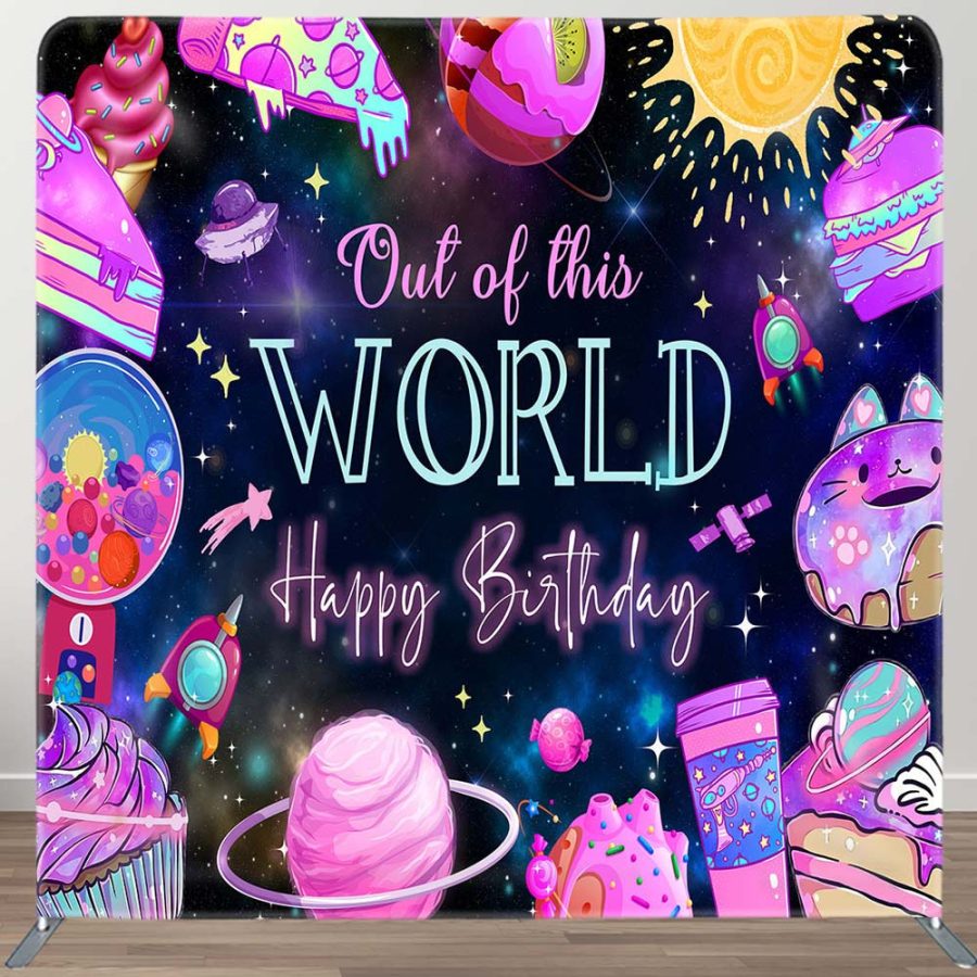 Aperturee Galaxy Out Of World Birthday Pillow Cover Backdrop, 6X6FT(1.8X1.8M), 111 USD, DSAH0G463-F, square double-sided backdrops