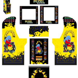 Arcade1up,Pacman pixel bash Arcade 1up arcade design/Arcade Cabinet graphics