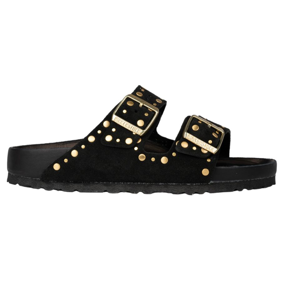 Arizona Rivet Sandals in Black