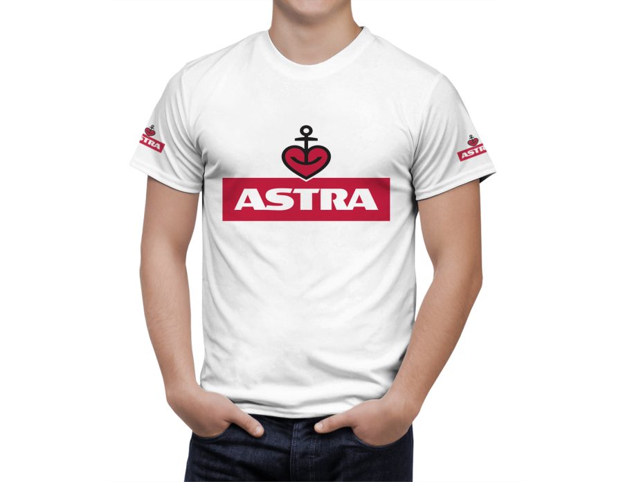 Astra Beer Logo White Short Sleeve T-Shirt Gift New Fashion