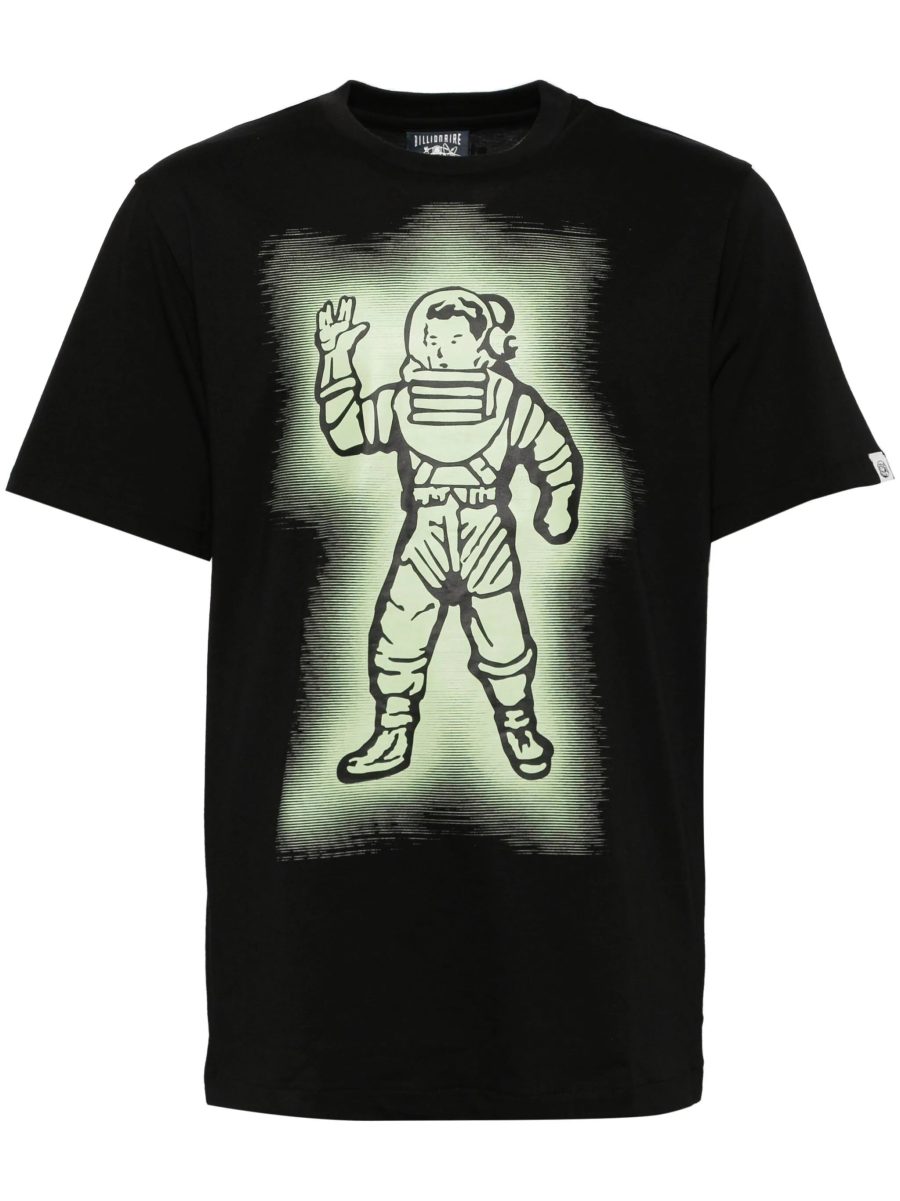 BILLIONAIRE BOYS CLUB Glow Standing Astronaut Cotton T-shirt Black