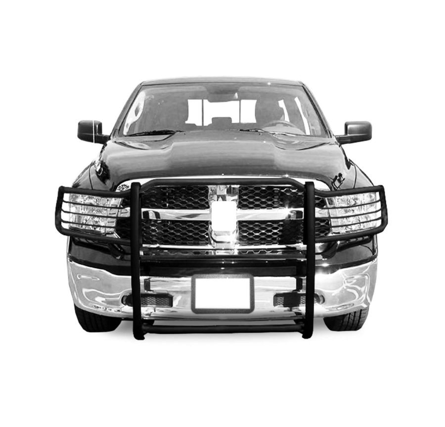 BLACK HORSE 17DG109MA Grille brush Bumper Guard Modular Black Compatible with 09-10 Dodge Ram 1500|11-18 Ram 1500|19-24 Ram 1500 Classic(Excl.Rebel & Warlock Trims)