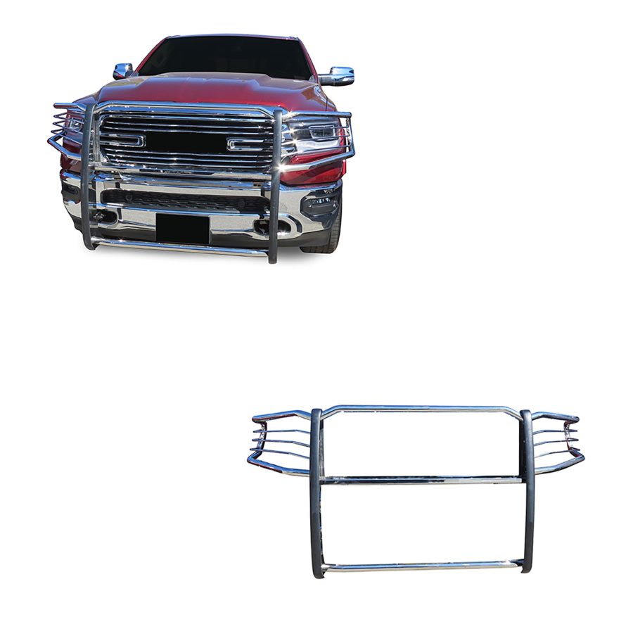 BLACK HORSE 17DG111MSS Grille brush Bumper Guard Modular SS Compatible with 19-24 Ram 1500(Excl. Rebel & TRX trims, 19-24 Ram 1500 Classic and 20-22 Ram 1500 Diesel models)