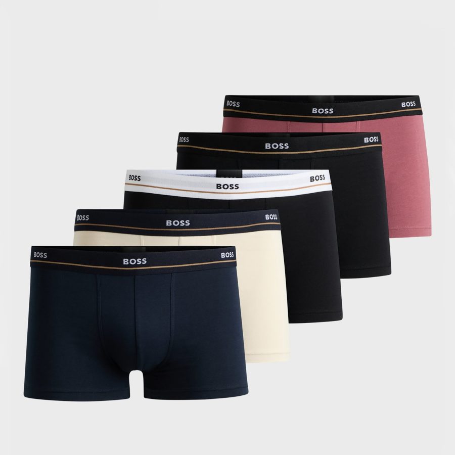 BOSS Bodywear Five-Pack Cotton-Jersey Boxer Shorts - L