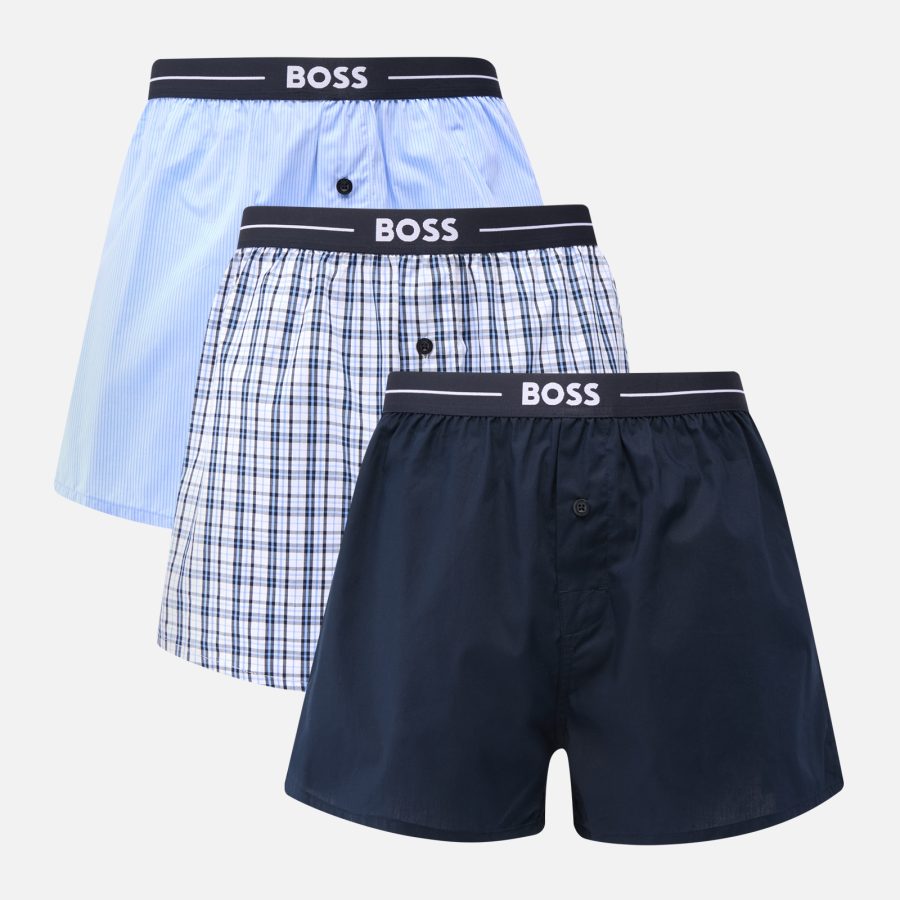 BOSS Bodywear Three-Pack Cotton-Poplin Boxer Shorts - L