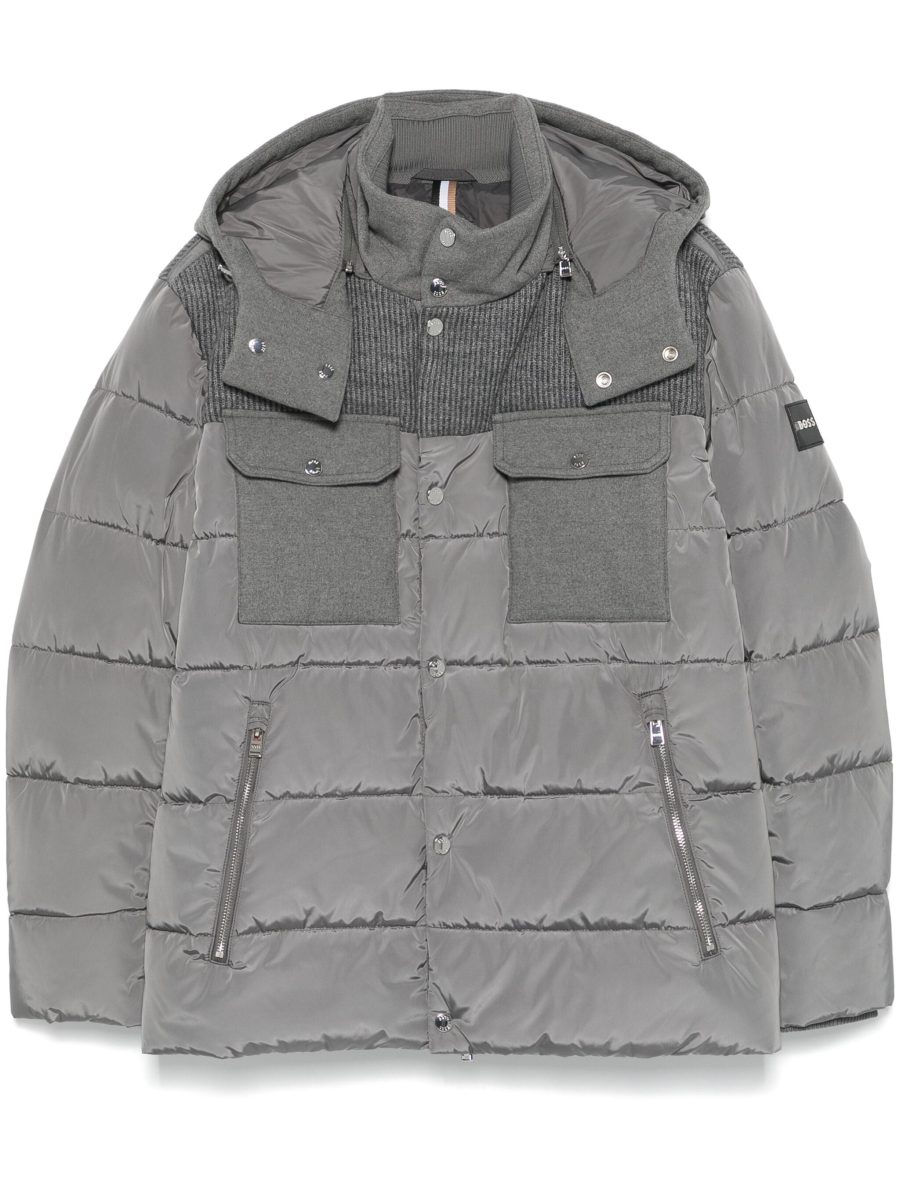 BOSS C-Caniel Water Repellent Puffer Jacket Grey