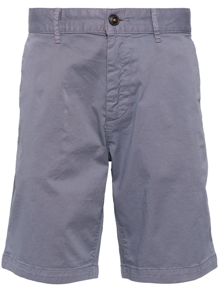 BOSS Slim-fit Shorts In Stretch-cotton Twill Navy