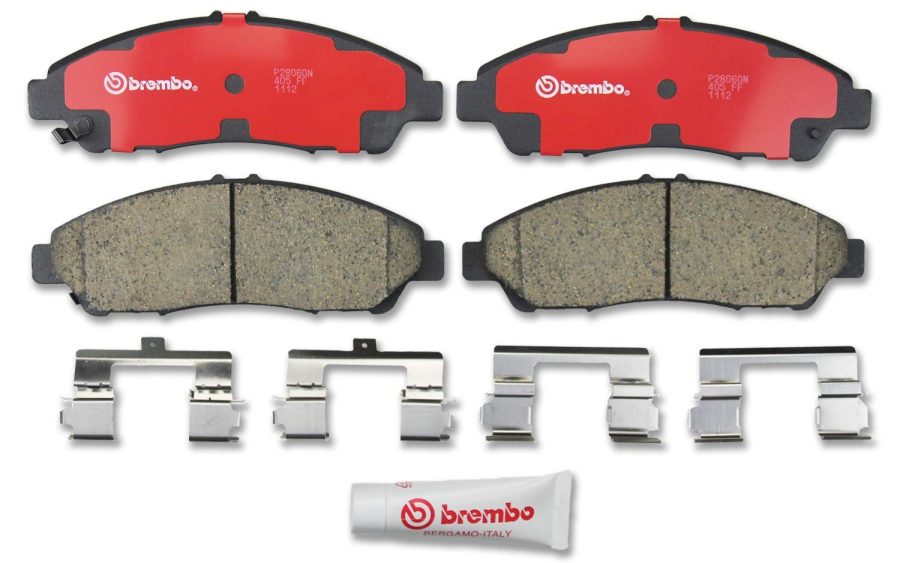 BREMBO P28060N Front Brake Pad; NAO; FMSI Number D1280-8396; Ceramic; Set Of 4; With Hardware