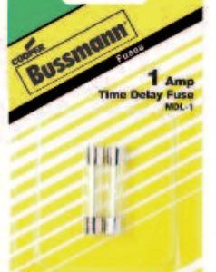 BUSSMANN BPMDL15 #BP/MDL-15 2PK 5A MDL Glass Fuse