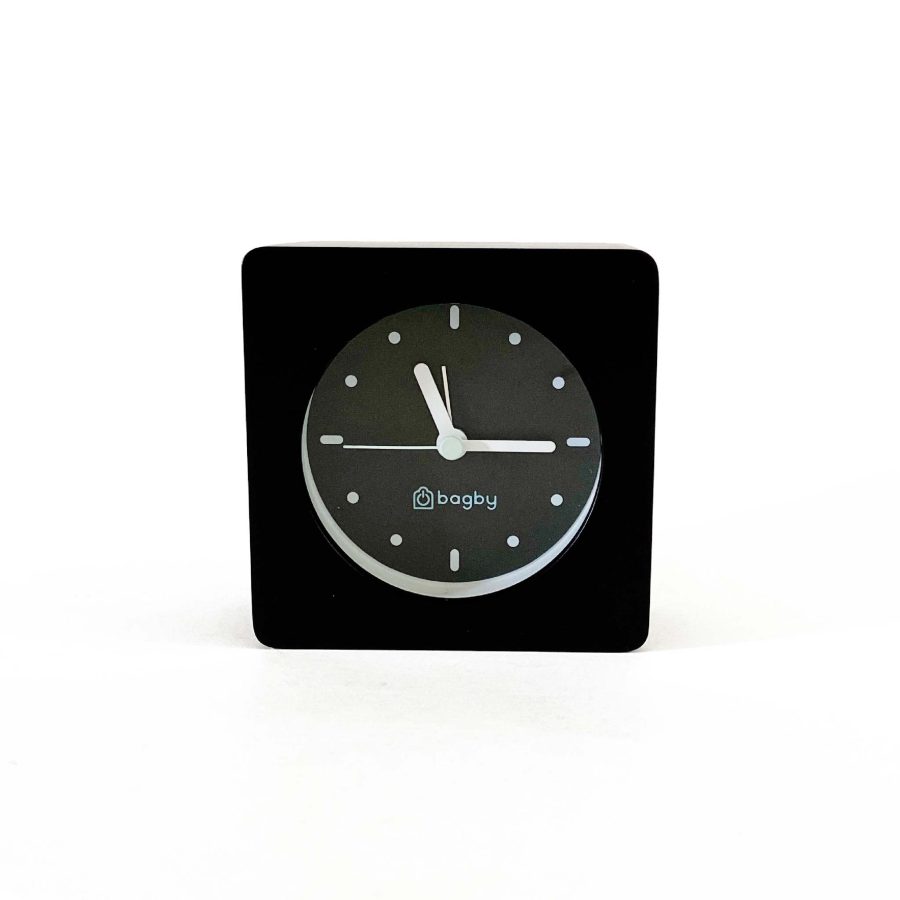 Bagby EMF-Free Minimalist Silent Analog Alarm Clock Black