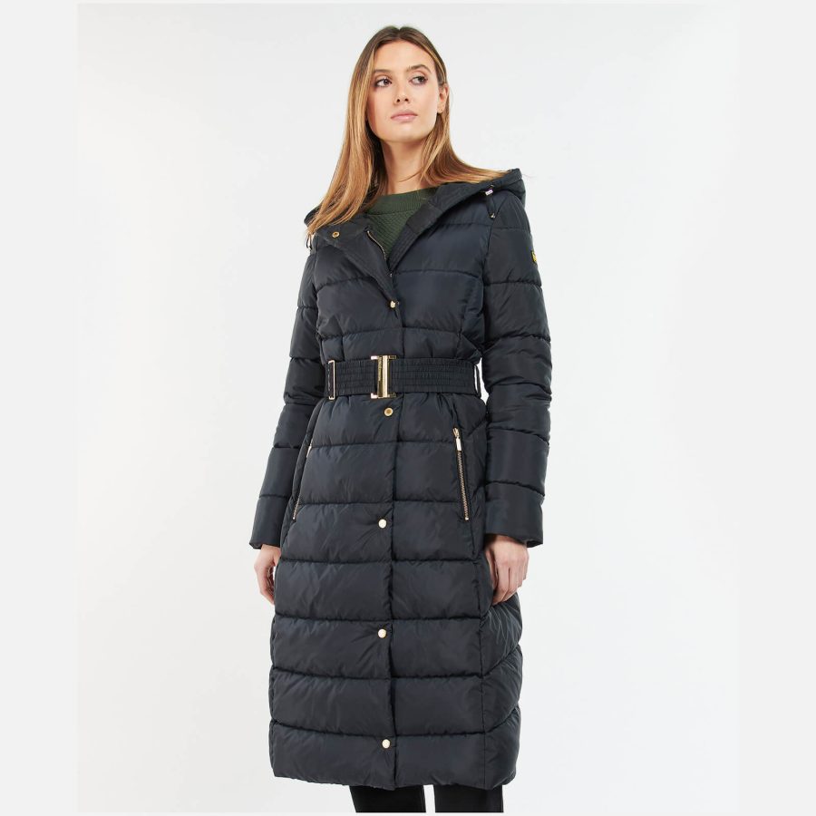 Barbour International B.Intl Track Line Quilted Coat - UK 8