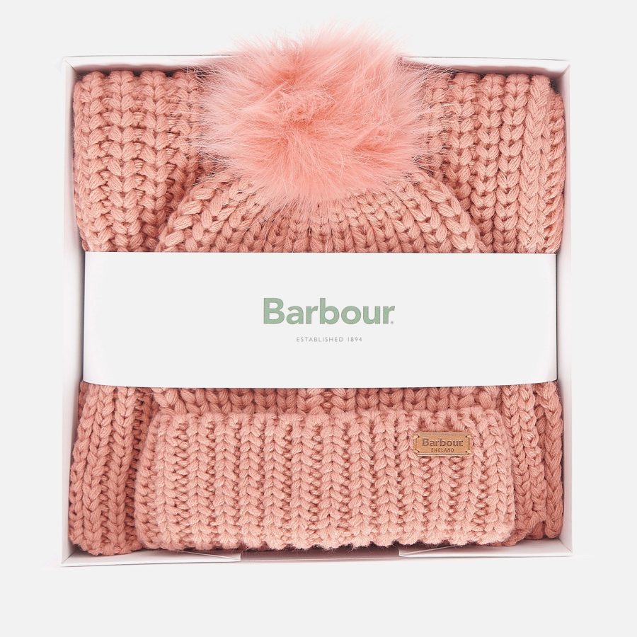 Barbour Saltburn Knit Beanie & Scarf Gift Set