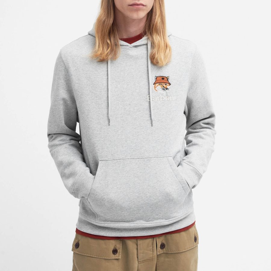 Barbour x Maison Kitsuné Fox Cotton-Jersey Hoodie - XL