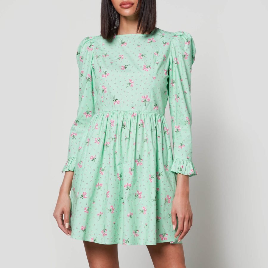 Batsheva Prairie Floral-Printed Cotton Mini Dress - US 4/UK 8