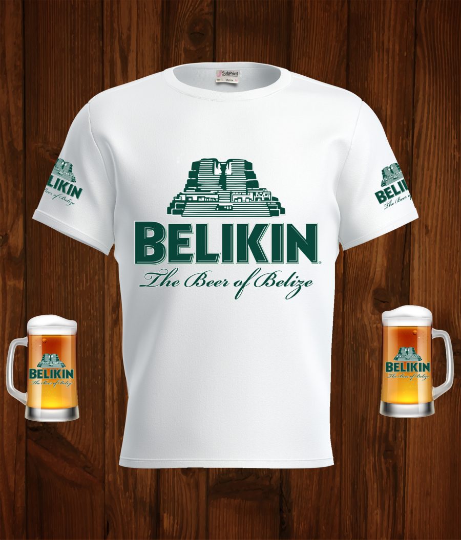 Belikin Beer Logo White Short Sleeve T-Shirt Gift New Fashion