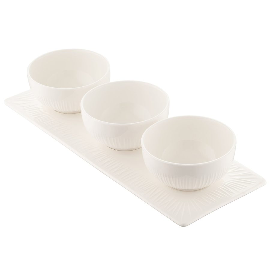 Belleek Living Erne Triple Bowl Set