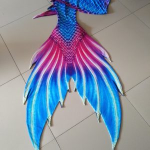 Blue Rainbow Adult Kids Mermaid Tails for Swimming with Monofin Best Gift Idea