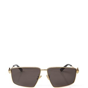 Bottega Veneta Gold Square Sunglasses