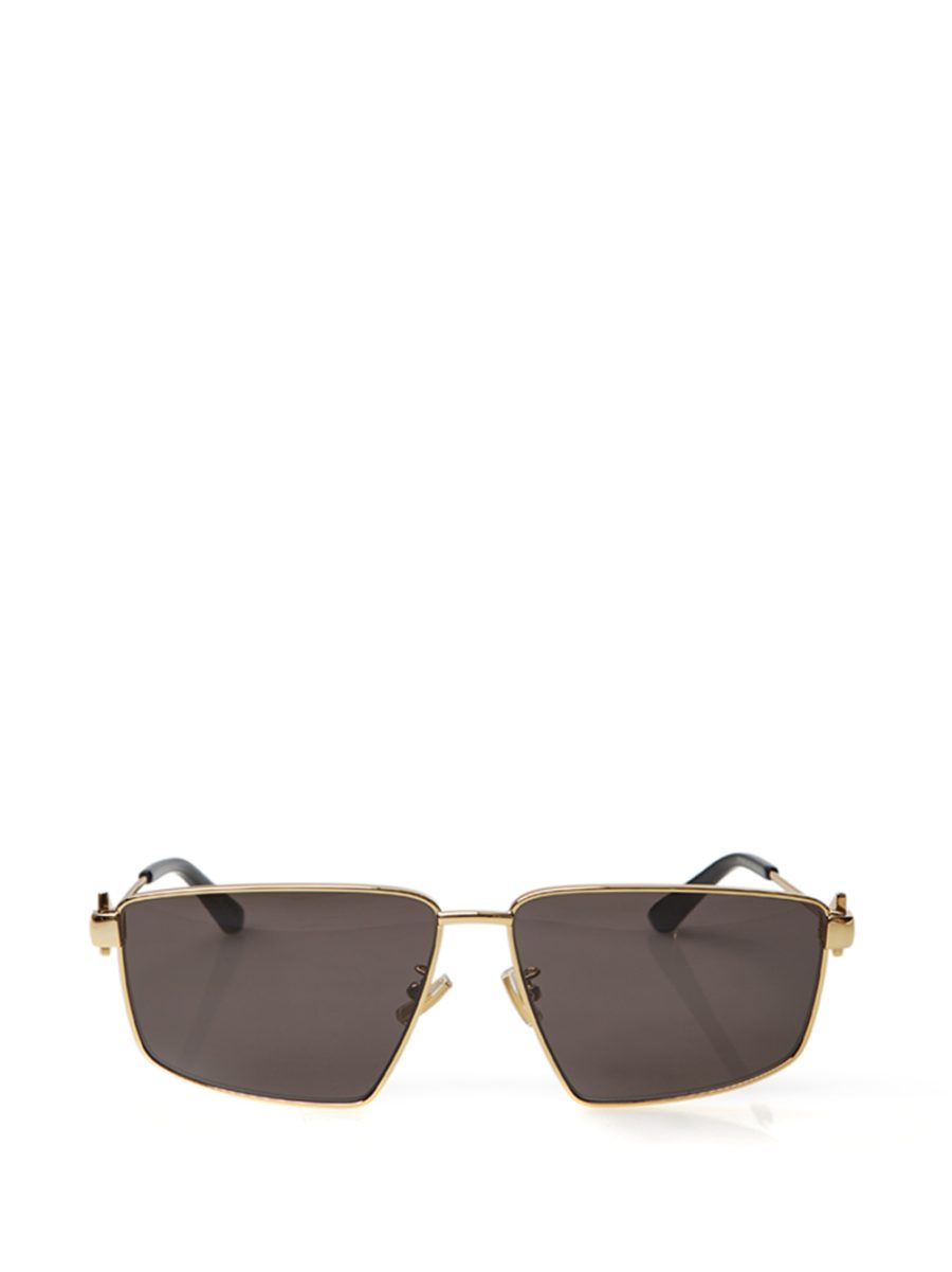 Bottega Veneta Gold Square Sunglasses