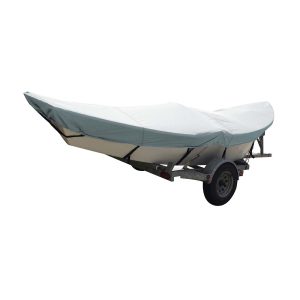 CARVER 74300F-10 POLY-FLEX II STYLED-TO-FIT BOAT COVER FOR16FT DRIFT BOATS - GREY