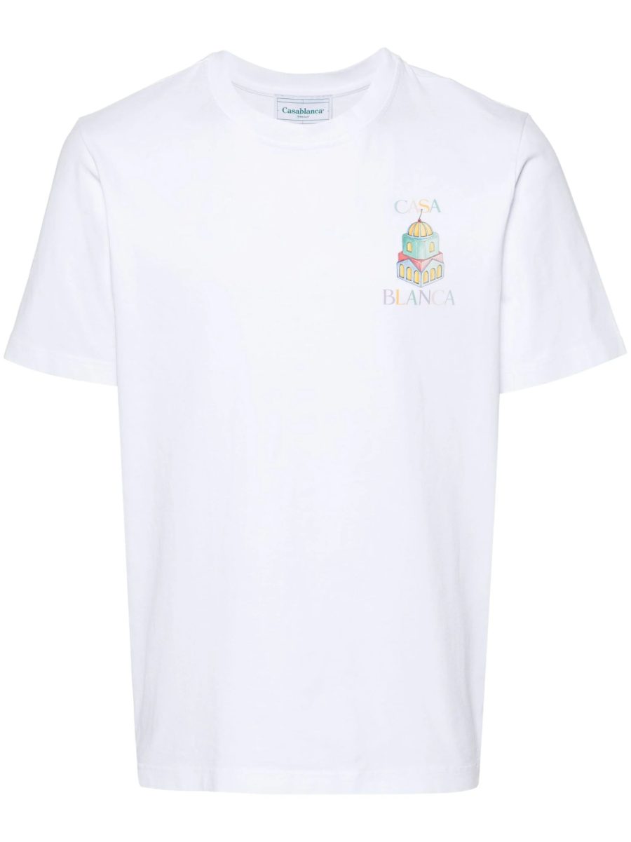 CASABLANCA UNISEX Objets En Vrac Cotton T-Shirt White