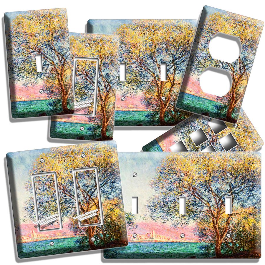 CLAUDE MONET ANTIBES IN THE MORNING LIGHT SWITCH OUTLET WALL PLATES ROOM DECOR