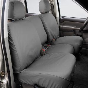 COVERCRAFT SS3351PCGY Seat Cover; SeatSaver; Seat Style R - 40/20/40 Split Bench And Back With Adjustable Headrest And Center Armrest/ Console; Polycotton; Gray; For One Row