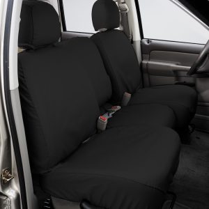 COVERCRAFT SS3396PCCH Seat Cover; SeatSaver; Seat Style AL - 40/20/40 Split Bench And Back With Adjustable Headrest And Center Armrest/ Console; Polycotton; Charcoal Black; For One Row