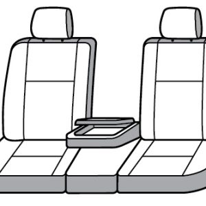 COVERCRAFT SS3457WFGY Seat Cover; SeatSaver; Seat Style AL - 40/20/40 Split Bench And Back With Adjustable Headrest And Center Armrest/ Console; Urethane Coated Waterproof Material; Gray; For One Row