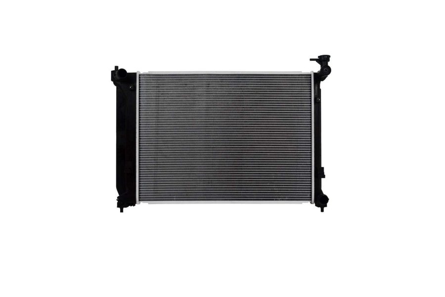 CSF 3755 Radiator; Core Dimensions 24-5/8 Inch Length X 18 Inch Height X 5/8 Inch Depth; One Row; Crossflow; Aluminum Core With Plastic Tanks; 1-3/8 Inch Top Left And 1-3/8 Inch Bottom Right Hose Connections; With Transmission Cooler