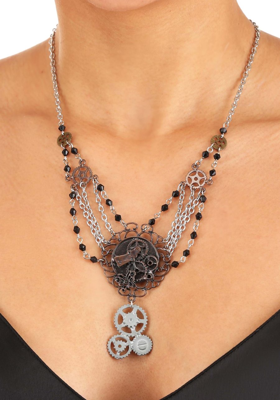 Chain Gear Necklace Antique