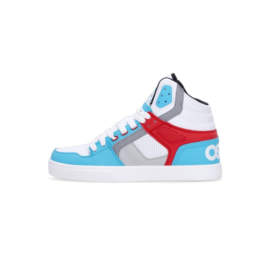 Clone White/red/cyan Men's Skate Shoes