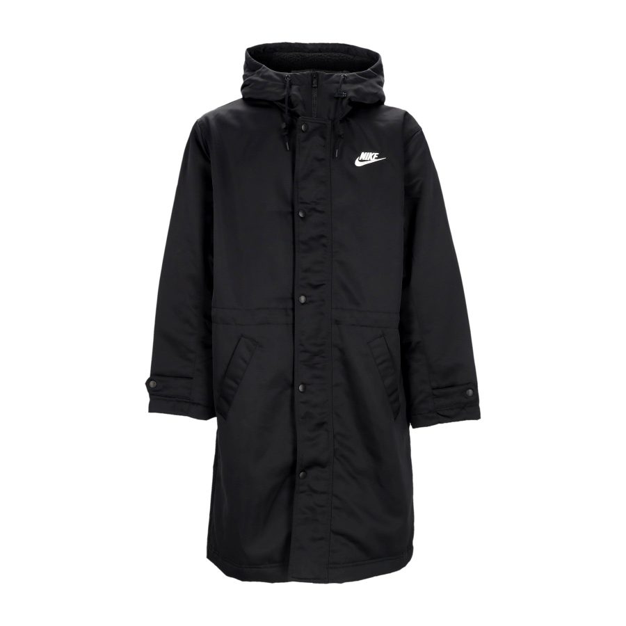 Club Stadium Parka Men's Long Jacket Black/white