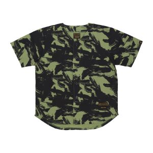 Coat Buttons Men's Baseball Shirt Military/camo