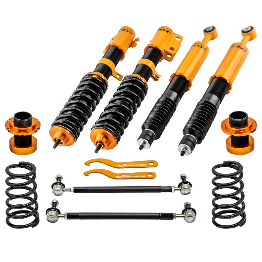 Coilover Struts Shocks compatible for Toyota Yaris 2006-2011 Suspension Kit Adj. Height lowering kit