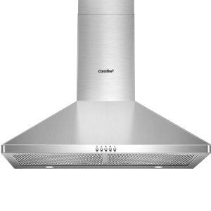 Comfee CVP30W6AST Ducted Pyramid Range 450 CFM Stainless Steel Wall Mount Vent H