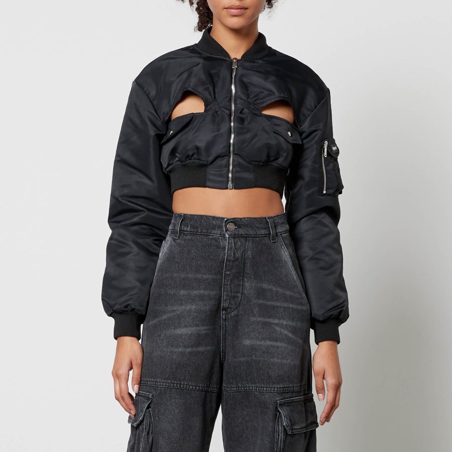 Coperni Cropped Cutout Shell Bomber Jacket - FR 36/UK 8