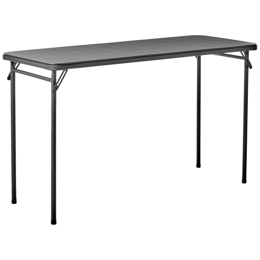 Cosco 20" X 48" Vinyl Top Folding Table, Black