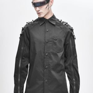 Cyberpunk Dark Raglan Sleeve Long Sleeve Men's Trendy Shirts