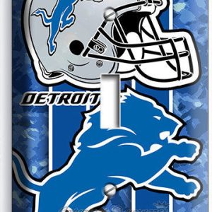 DETROIT LIONS FOOTBALL SINGLE LIGHT SWITCH WALL PLATE COVER BOYS ROOM HOME DECOR