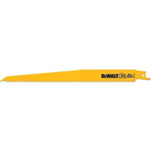 DEWALT Reciprocating Saw Blades, Tapered Back, Bi-Metal, 9-Inch 6-TPI, 5-Pack (D