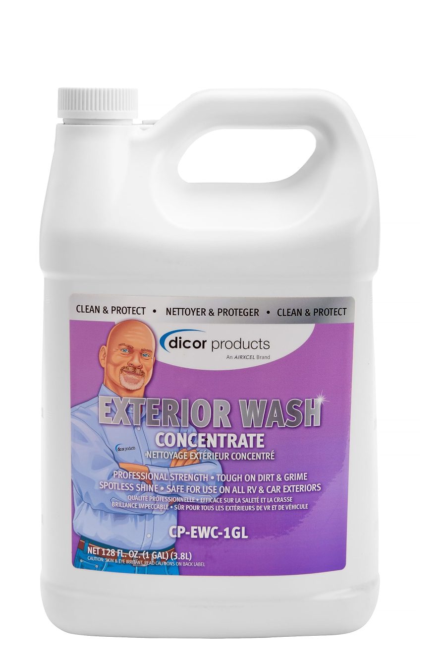 DICOR CP-EWC-1GL Black Streak Remover Exterior Cleaning Care for RV and Vehicle Surfaces, White