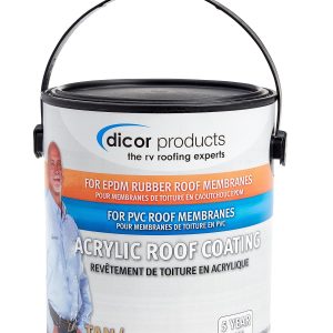 DICOR RP-CRCT-1 EPDM Roof Acrylic Coating - 1 Gallon - Tan - Long-Lasting and Durable