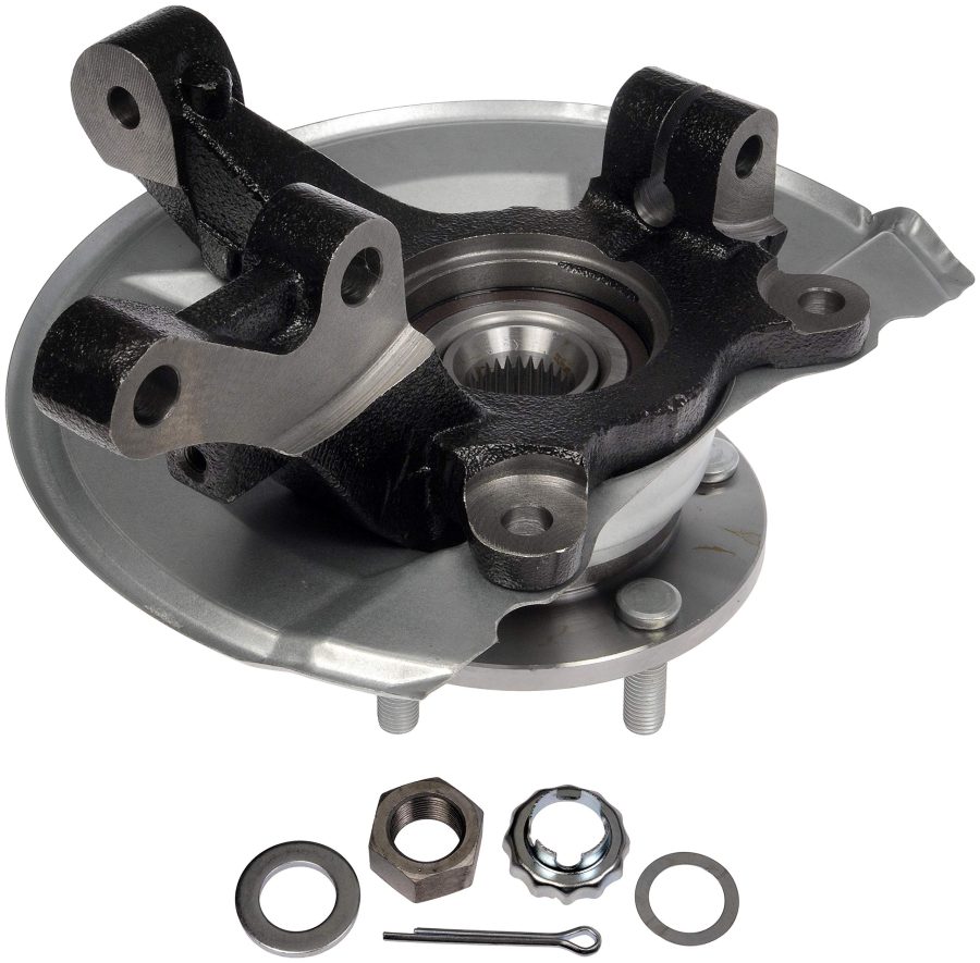 DORMAN 698-410 Wheel Bearing And Hub Assembly; OE Solutions; OE Replacement; With Knuckle/ Backing Plate/ Hub/ Bearing And Axle Nut