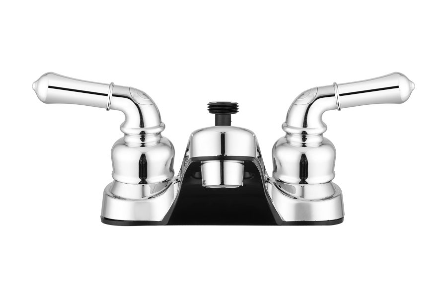 DURA FAUCET DF-PL720C-CP RV Bathroom Faucet with Classical Handles and Shower Hose Diverter (Chrome)