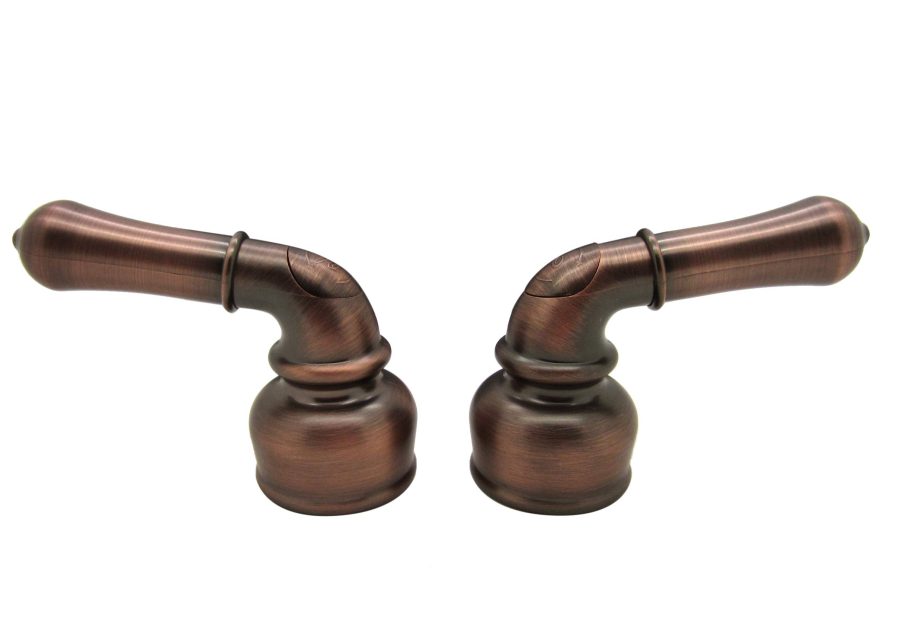 DURA FAUCET DF-RKC-ORB RV Replacement Hot and Cold Classic Handles - Metallic Plating Over ABS Models Only (Oil Rubbed Bronze)