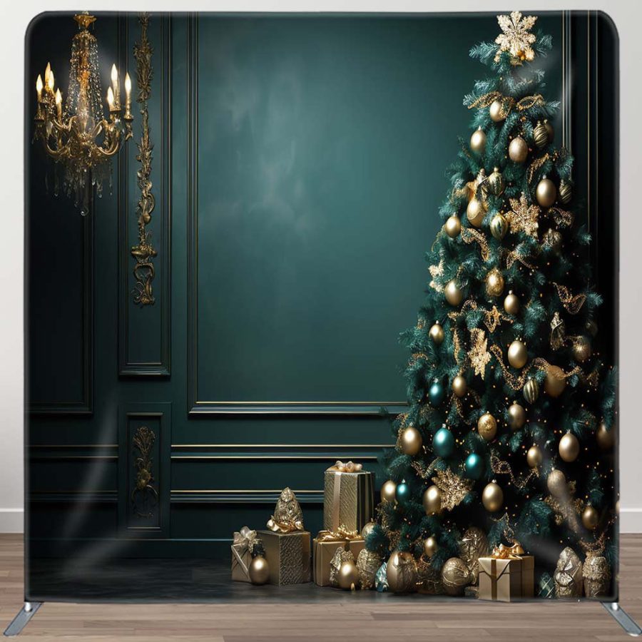 Dark Green Wall Gifts Christmas Pillow Case Backdrop - Aperturee