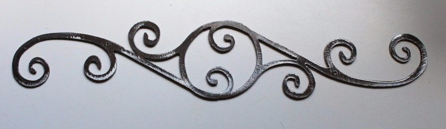 Decorative Scroll 24" Metal Wall Art Decor Silver